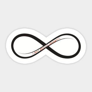 Red Love Forever Changes Infinity Sticker